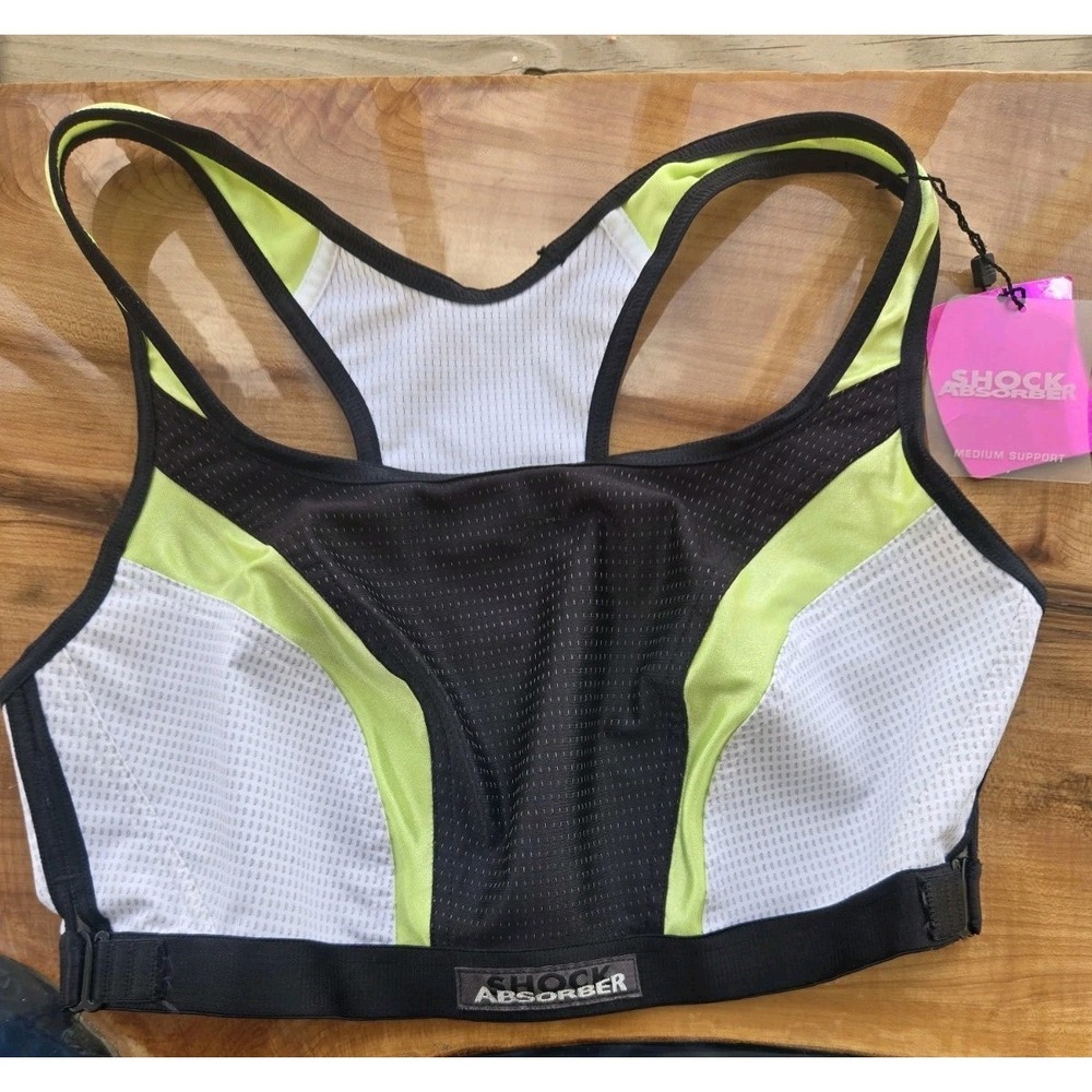 NEW Shock Absorber Sports Bra Adjustible Womens‎ Size 36D Medium Support Coolmax